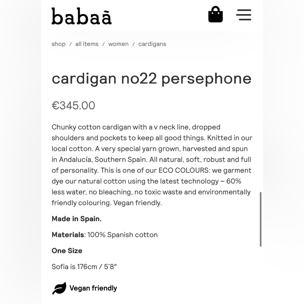 Babaa Organic Cotton Cardigan 22 Persephone Red - Picture 7 of 13